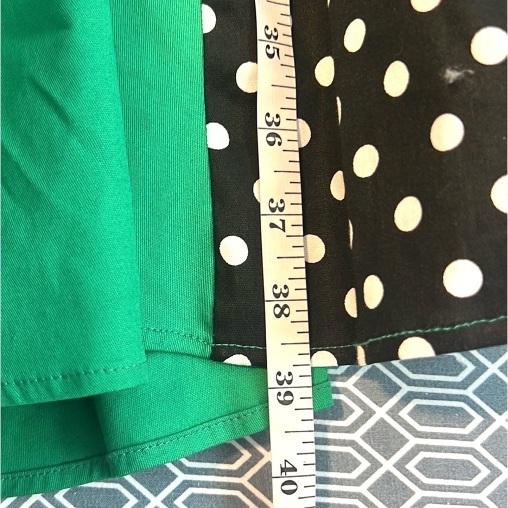 Killreal, Fantastic Emerald Polka-Dot Fit & Flare Cotton Dress EUC Size M - Picture 12 of 15